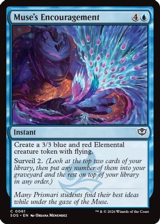 Muse's Encouragement (SOS-061) - Secrets of Strixhaven Foil - for just $0.07! 