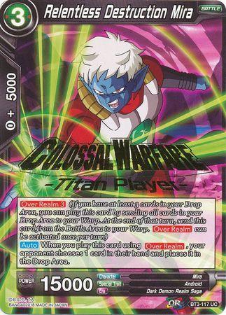 Relentless Destruction Mira (Titan Player Stamped) (BT3-117) [Tournament Promotion Cards] - for just $0.15! 