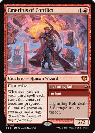 Emeritus of Conflict (SOS-113) - Secrets of Strixhaven Foil - for just $0.90! 