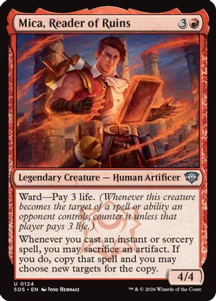 Mica, Reader of Ruins (SOS-124) - Secrets of Strixhaven - for just $0.05! 