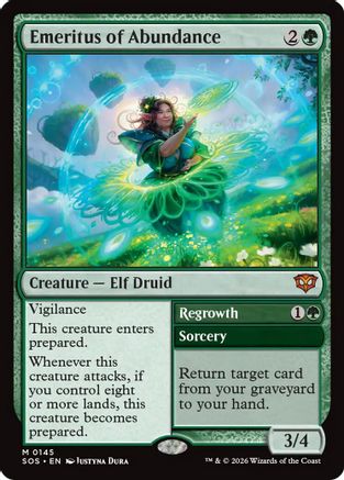 Emeritus of Abundance (SOS-145) - Secrets of Strixhaven Foil - for just $1.91! 