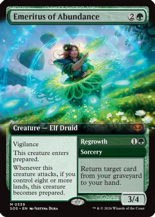Emeritus of Abundance (Extended Art) (SOS-339) - Secrets of Strixhaven Foil - for just $3.82! 