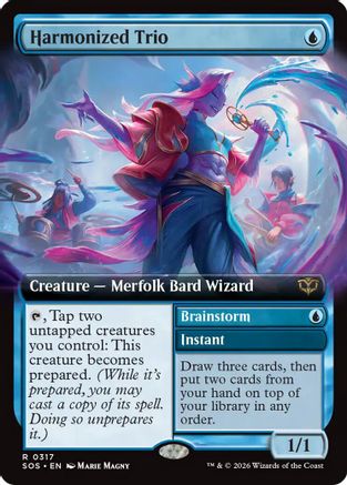 Harmonized Trio (Extended Art) (SOS-317) - Secrets of Strixhaven - for just $0.36! 