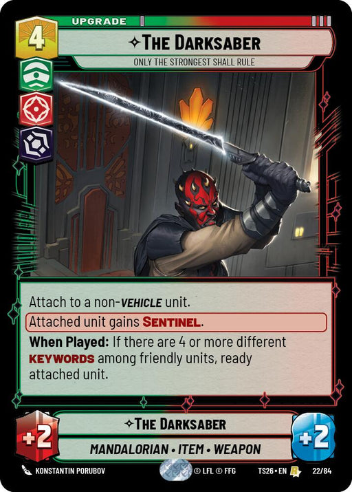 The Darksaber - Only the Strongest Shall Rule (22/84) (22/84) [Twin Suns] - for just $0.90! 
