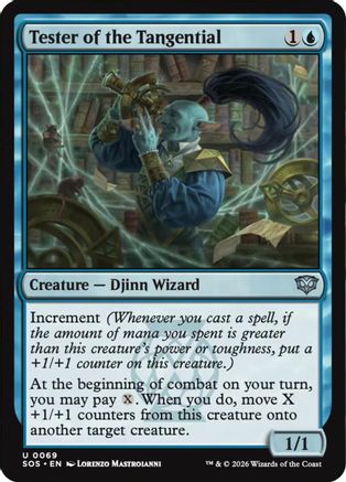 Tester of the Tangential (SOS-069) - Secrets of Strixhaven Foil - for just $0.08! 