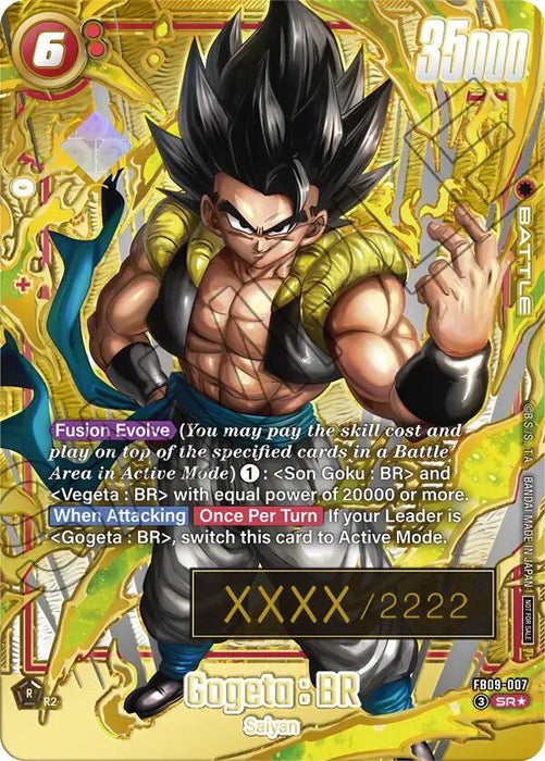 Gogeta : BR (FB09-007) (Serial Numbered) [Fusion World Tournament Cards] - for just $1600! 