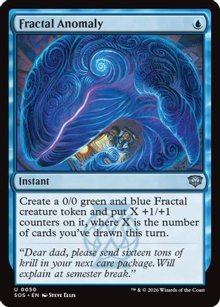 Fractal Anomaly (SOS-050) - Secrets of Strixhaven Foil - for just $0.10! 