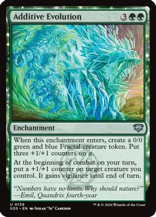 Additive Evolution (SOS-139) - Secrets of Strixhaven Foil - for just $0.11! 