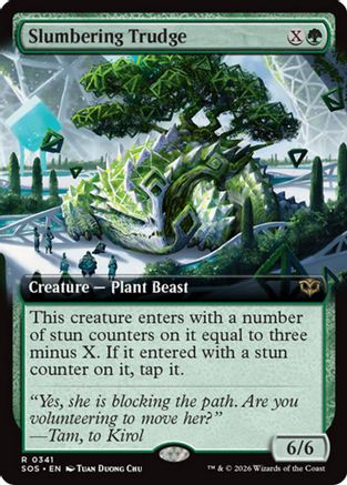 Slumbering Trudge (Extended Art) (SOS-341) - Secrets of Strixhaven Foil - for just $0.40! 