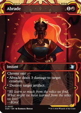Abrade (SOA-037) - Secrets of Strixhaven: Mystical Archive Foil - for just $0.13! 