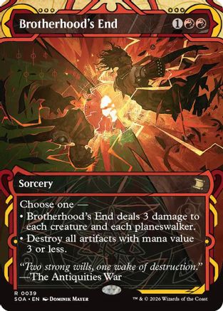 Brotherhood's End (SOA-039) - Secrets of Strixhaven: Mystical Archive Foil - for just $0.40! 