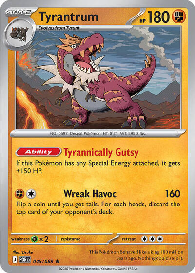 Tyrantrum (045/088) (Deck Exclusive) [Mega Evolution: Perfect Order] - for just $0.15! 