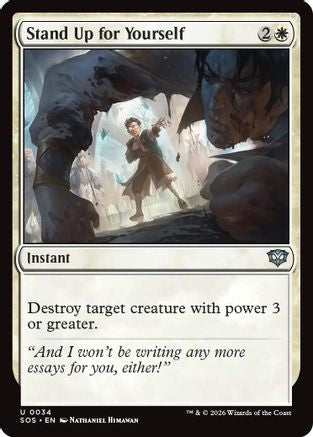 Stand Up for Yourself (SOS-034) - Secrets of Strixhaven Foil - for just $0.06! 