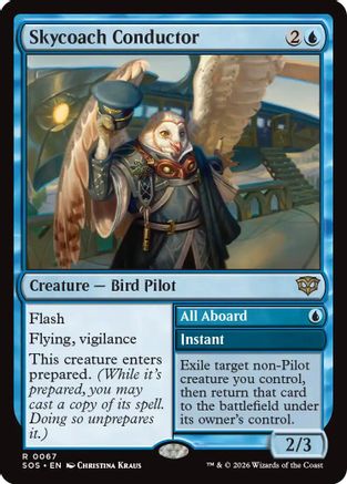 Skycoach Conductor (SOS-067) - Secrets of Strixhaven Foil - for just $0.17! 