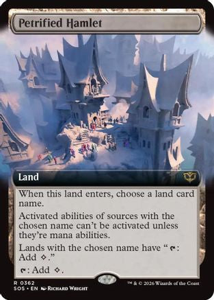 Petrified Hamlet (Extended Art) (SOS-362) - Secrets of Strixhaven - for just $0.55! 