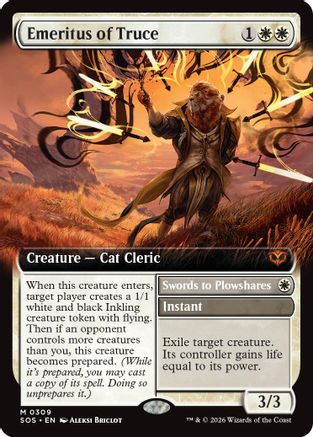 Emeritus of Truce (Extended Art) (SOS-309) - Secrets of Strixhaven Foil - for just $2.13! 