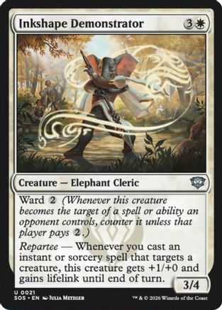 Inkshape Demonstrator (SOS-021) - Secrets of Strixhaven Foil - for just $0.06! 