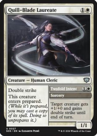 Quill-Blade Laureate (SOS-027) - Secrets of Strixhaven Foil - for just $0.04! 