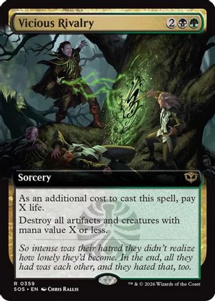 Vicious Rivalry (Extended Art) (SOS-359) - Secrets of Strixhaven - for just $0.33! 