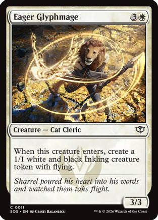 Eager Glyphmage (SOS-011) - Secrets of Strixhaven Foil - for just $0.06! 