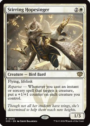 Stirring Hopesinger (SOS-035) - Secrets of Strixhaven Foil - for just $0.12! 
