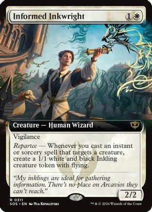 Informed Inkwright (Extended Art) (SOS-311) - Secrets of Strixhaven - for just $0.15! 