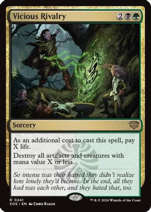 Vicious Rivalry (SOS-241) - Secrets of Strixhaven Foil - for just $0.15! 