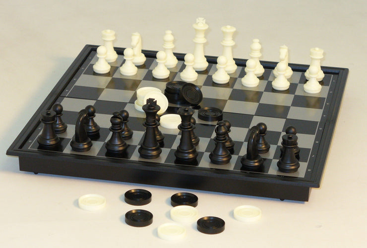Chess - 12" Magnetic Chess with Checkers - for just $22.95! 