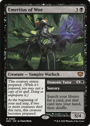 Emeritus of Woe (SOS-080) - Secrets of Strixhaven Foil - for just $6.63! 