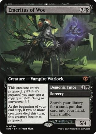 Emeritus of Woe (Extended Art) (SOS-324) - Secrets of Strixhaven - for just $8.29! 
