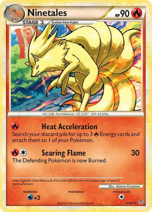 Ninetales (20/95) [HeartGold & SoulSilver: Unleashed] - for just $4.75! 