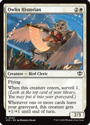 Owlin Historian (SOS-024) - Secrets of Strixhaven Foil - for just $0.03! 