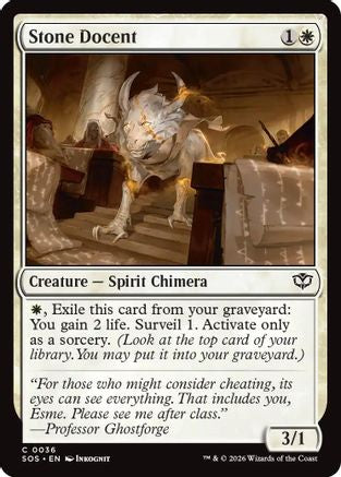 Stone Docent (SOS-036) - Secrets of Strixhaven Foil - for just $0.03! 