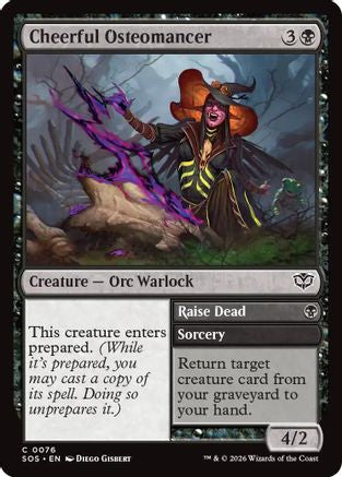 Cheerful Osteomancer (SOS-076) - Secrets of Strixhaven Foil - for just $0.09! 