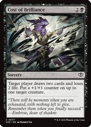Cost of Brilliance (SOS-077) - Secrets of Strixhaven Foil - for just $0.09! 