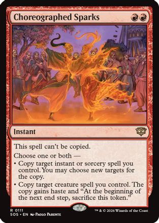 Choreographed Sparks (SOS-111) - Secrets of Strixhaven Foil - for just $0.13! 