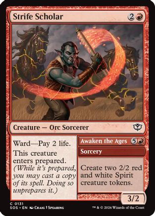 Strife Scholar (SOS-131) - Secrets of Strixhaven Foil - for just $0.06! 