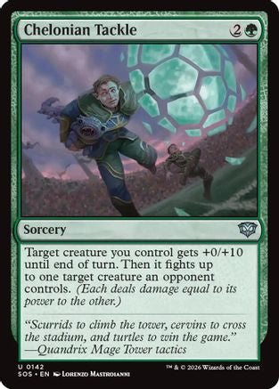 Chelonian Tackle (SOS-142) - Secrets of Strixhaven Foil - for just $0.08! 