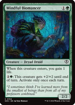 Mindful Biomancer (SOS-154) - Secrets of Strixhaven Foil - for just $0.05! 