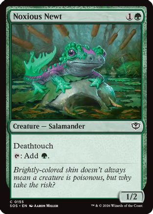 Noxious Newt (SOS-155) - Secrets of Strixhaven Foil - for just $0.07! 