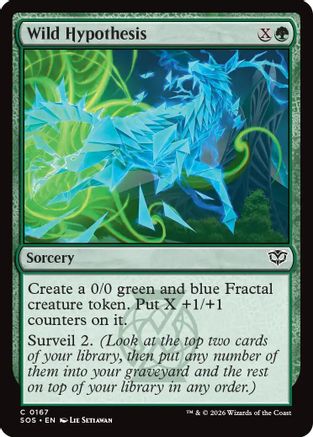 Wild Hypothesis (SOS-167) - Secrets of Strixhaven Foil - for just $0.07! 