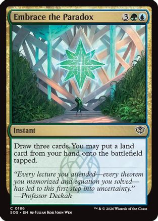 Embrace the Paradox (SOS-186) - Secrets of Strixhaven Foil - for just $0.08! 