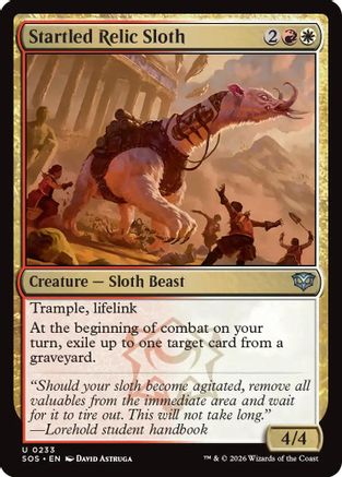 Startled Relic Sloth (SOS-233) - Secrets of Strixhaven - for just $0.05! 