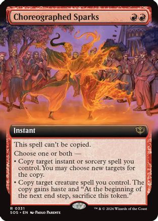 Choreographed Sparks (Extended Art) (SOS-331) - Secrets of Strixhaven Foil - for just $0.20! 