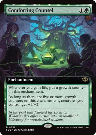 Comforting Counsel (Extended Art) (SOS-338) - Secrets of Strixhaven Foil - for just $0.13! 
