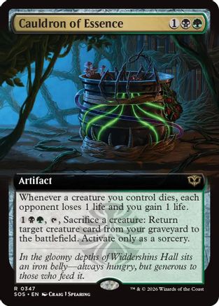 Cauldron of Essence (Extended Art) (SOS-347) - Secrets of Strixhaven - for just $1.38! 