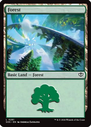 Forest (0281) (SOS-281) - Secrets of Strixhaven Foil - for just $0.07! 