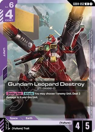 Gundam Leopard Destroy (GD04-052) - Phantom Aria Holofoil - for just $0.06! 