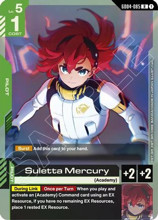 Suletta Mercury (GD04-085) - Phantom Aria Holofoil - for just $0.07! 