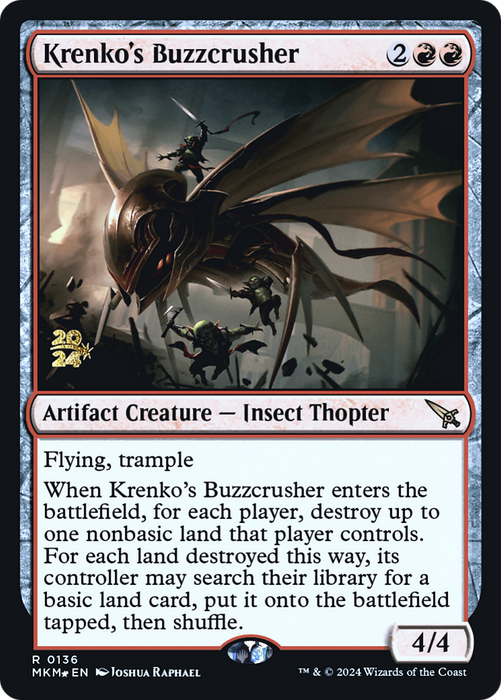 Krenko's Buzzcrusher (PRE-136) - Murders at Karlov Manor Promos Foil - for just $0.16! 
